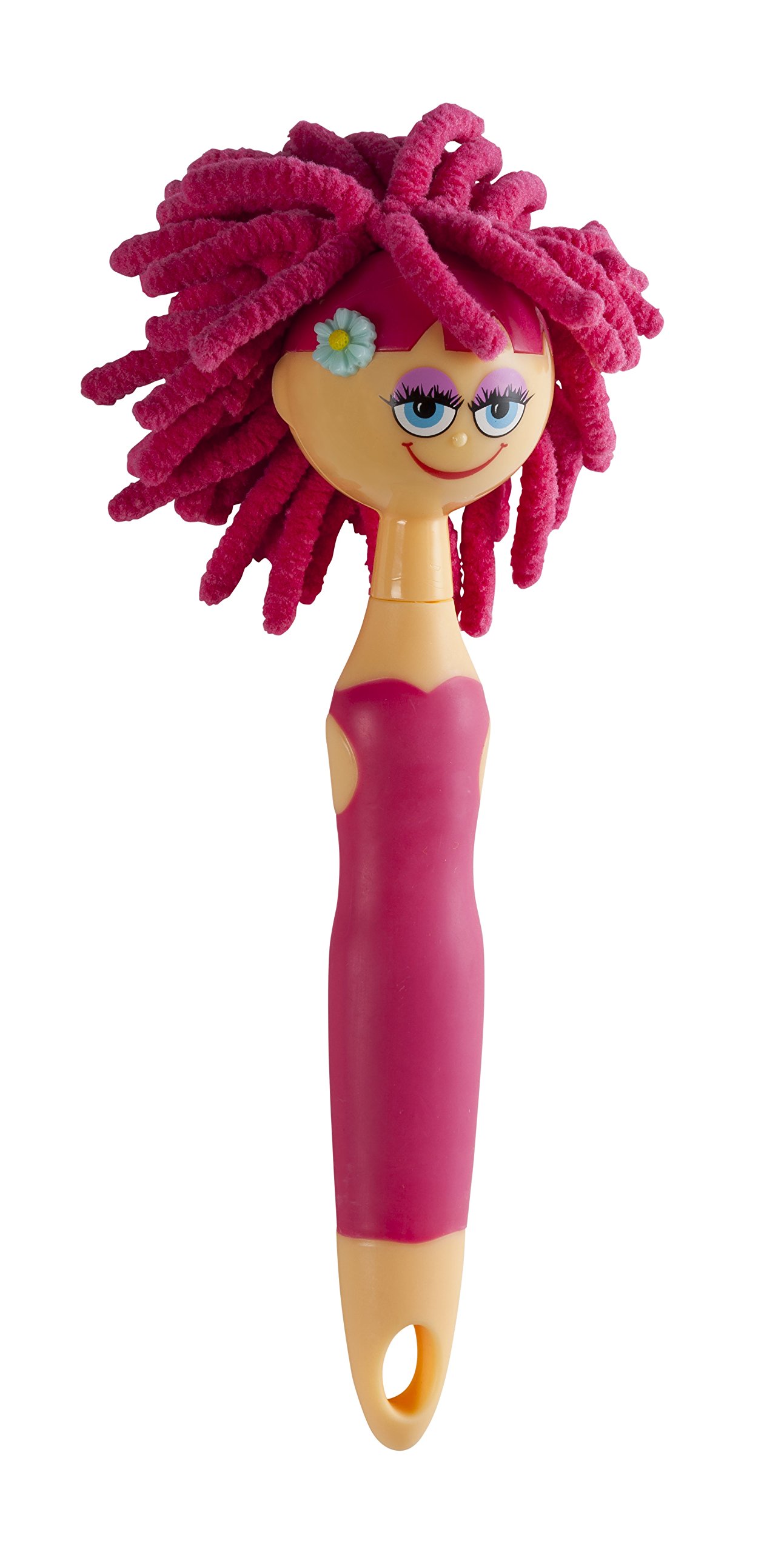 Haug Bürsten Spül- Und Gläserbürste 'Girlie' – Mit Waschbaren Microfaserhaaren | Schonend Für Gläser, Vasen & Tastaturen (Limette, 22 Cm)