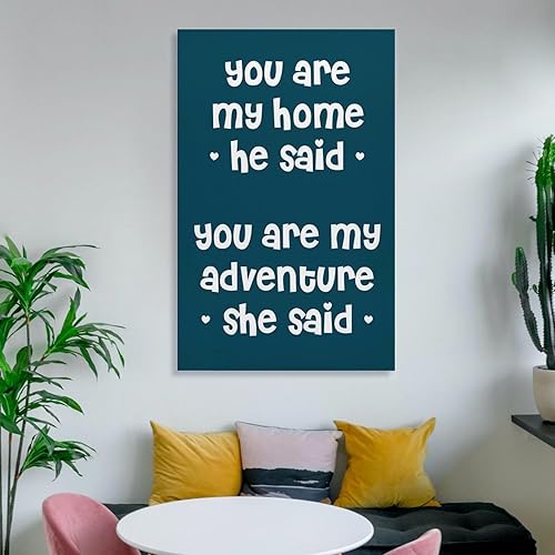 Miniatura 6 de ALKoy Sie Sind Mein Zuhause Er Sagte, Sie Sind Mein Abenteuer Sie Sagte, Wand-Kunst-Dekor, Skandinavische Canvas Wall Art Print Poster For Home