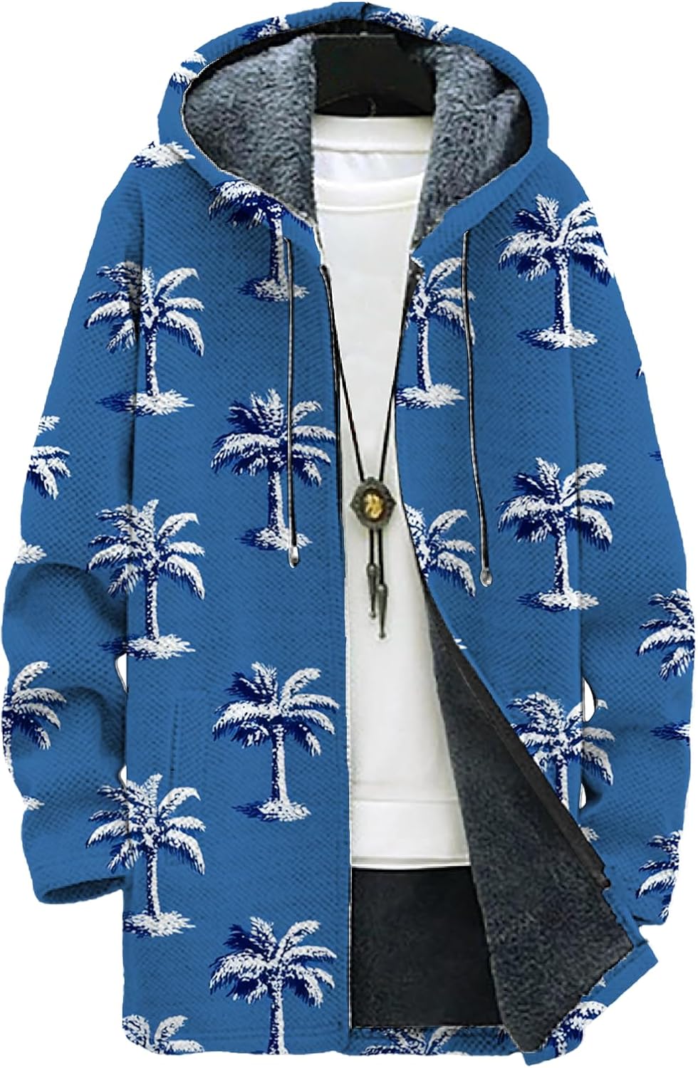 domirica Mens Zip Up Hooded Cardigan Long Sleeve Sweater Winter Plus Size Hoodie with Pockets