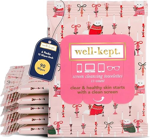 Miniatura 13 de Well-Kept Toallitas Tech & Lens – Limpieza de anteojos, pantalla y teléfono, multisuperficie, sin pelusas, prehumedecidas, sin rayas y sin rayones,