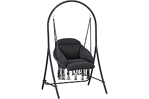 ANOW Hanging Chair Hammock with Stand - Indoor and Outdoor Comfort