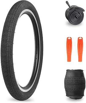 20 inch Kids Bike Tire 20 x 1.95 inch Anti-Slip Foldable Replacement All Terrains Tire for Folding Commuting BMX Mountain Bicycle