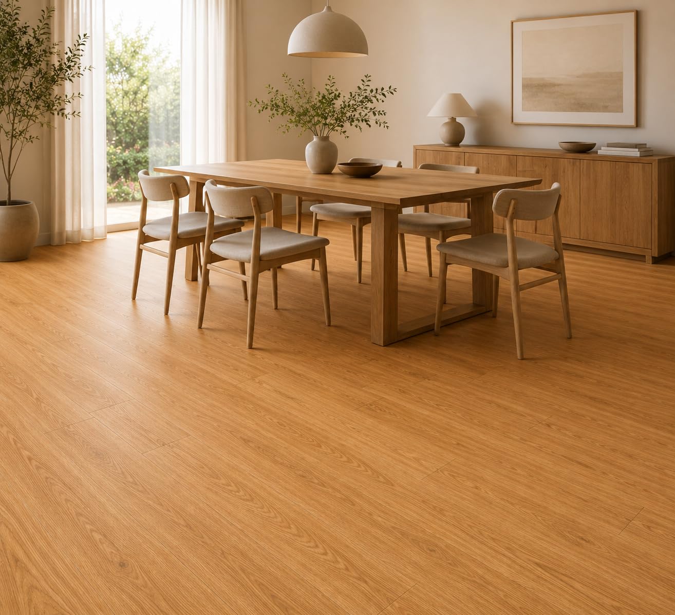 SPC Vinyl Flooring Luxury Click 100% Waterproof Bathroom Kitchen 1.74M? Packs Stronger than LVT (Packet Oak Brown) — image 1
