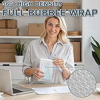 Vista 4 de JTIEO Paquete de 50 sobres acolchados con burbujas de 8x10", sobres acolchados gruesos, sobres de envío grandes, sobres acolchados con burbujas