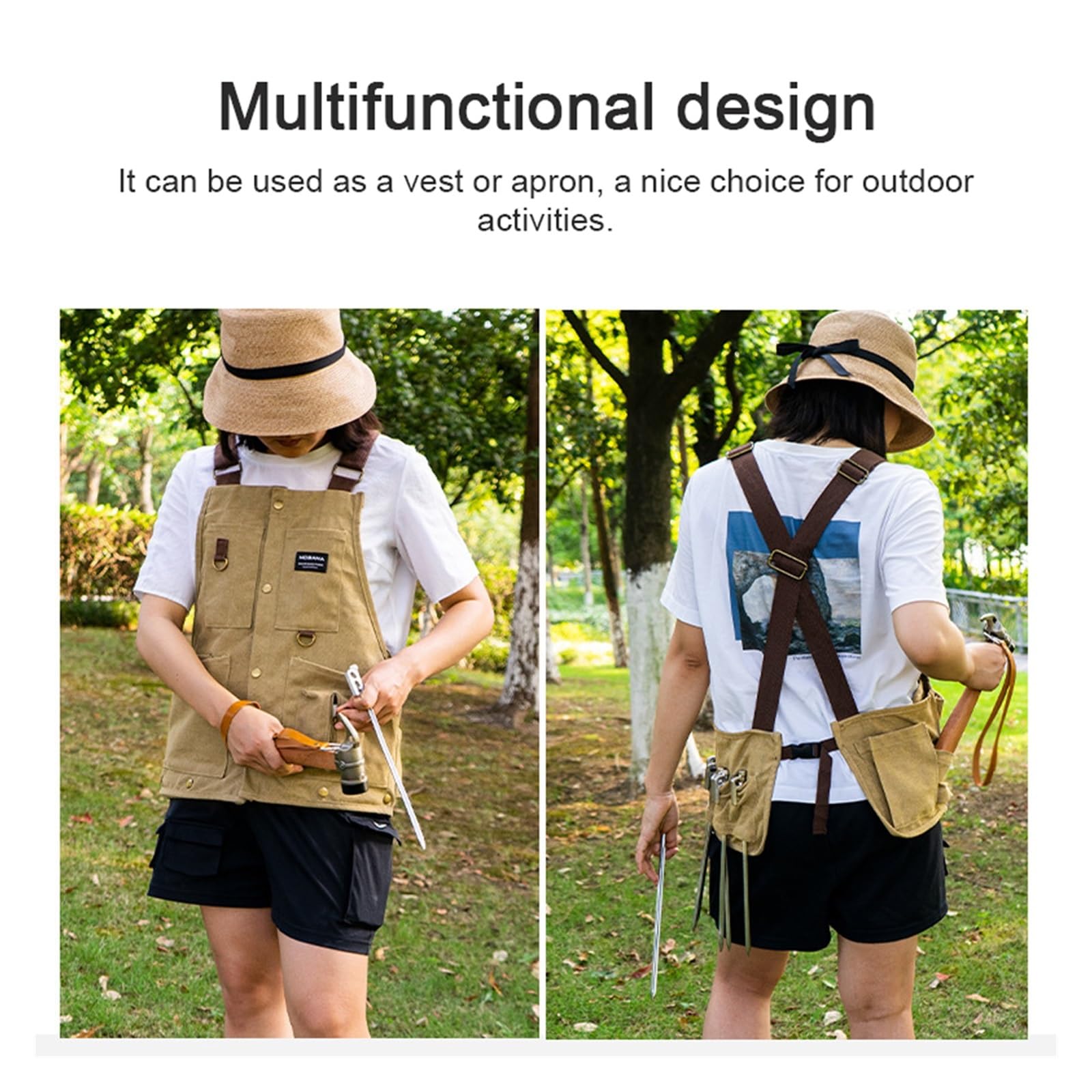 Fartuchy robocze, Fartuch roboczy Outdoor kamizelka kempingowa mężczyźni damska