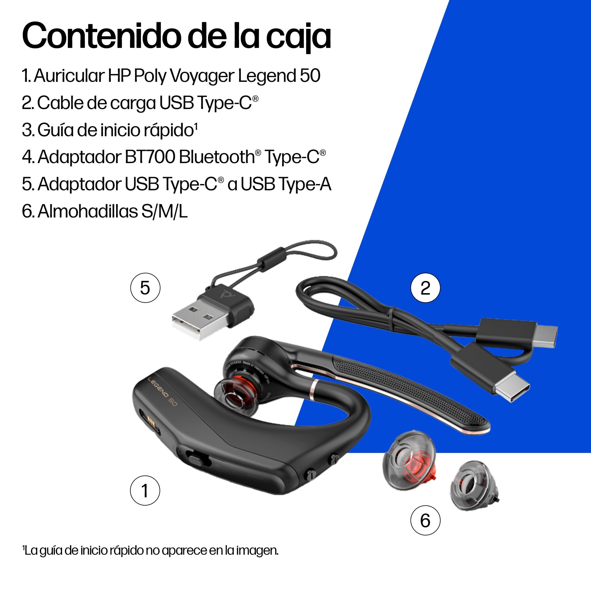 POLY Voyager Legend 50-M, Auricular Bluetooth con cancelación de Ruido por IA, diseño ergonómico, Control por Voz, autonomía 10 Horas, Caja de Carga, Negro
