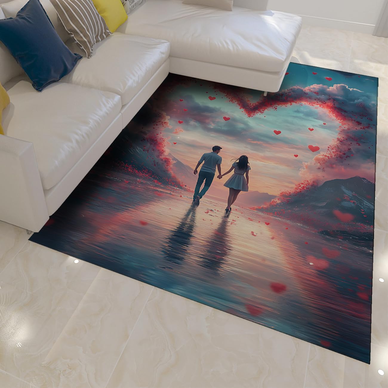 Tapis lavable 60x90cm résistant pour purifier l'atmosphère du salon