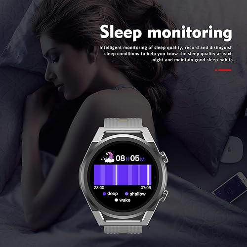 Miniatura 6 de Reloj inteligente para hombre pantalla extra grande de 16 pulgadas 60 días de espera redondo táctil IP67 impermeable con monitor de frecuencia