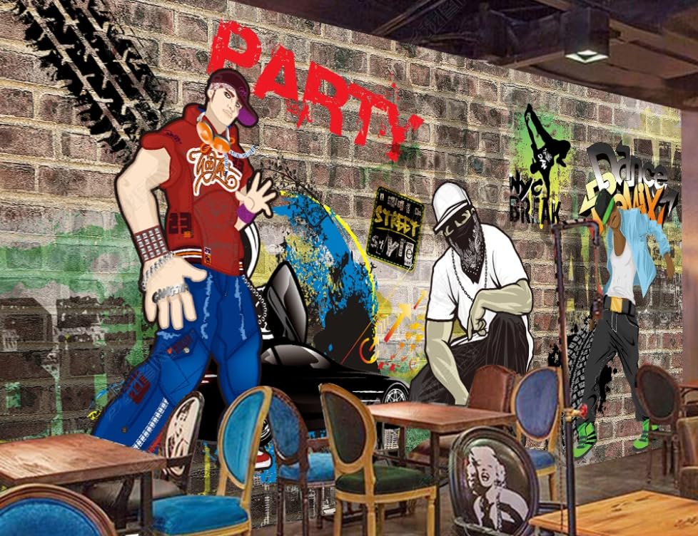 Papier peint intissé graffiti impression haute définition poster géant 350cm