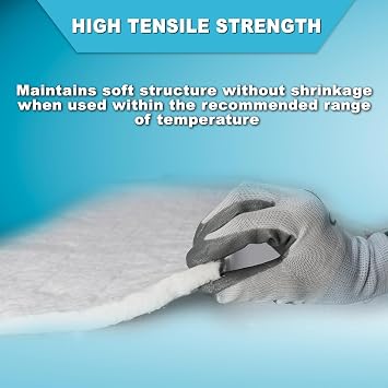 Ceramic Fiber Blanket with Aluminum Foil Facing - 2400F High Temperature Insulation Blanket for Stove Furnace Forge Kiln Fireplace,Thickness: 40mm