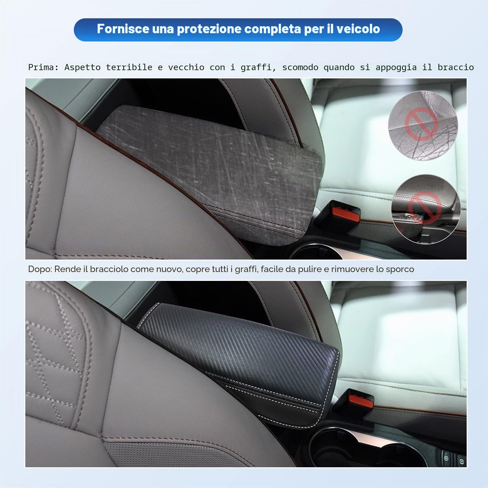 CDEFG Compatibile con Renault Captur 2 2020-2024 2025, Copertura per Bracciolo Coperchio di Protezione della Scatola per Parti Console Centrale Guscio Antigraffio Auto E-Tech Hybrid Accessori (Nero)