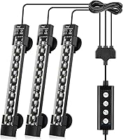 hygger Dual-Channel Submersible Aquarium LED Light 24/7 Cycle Full Spectrum Hidden Fish Tank Light 3 Rows 7 Colors Timer Controller