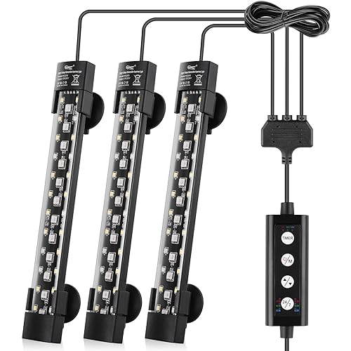 hygger Dual-Channel Controller Submersible Aquarium LED Light, 24/7 Mode Full