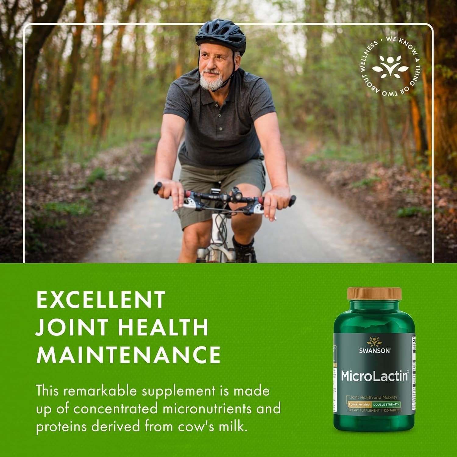 Swanson Microlactin Double Strength 1000 Milligrams 120 Tabs (3 Pack)