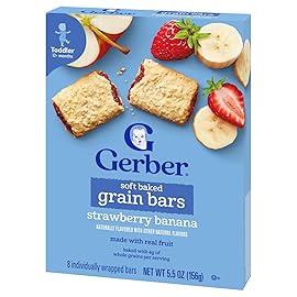 Gerber Soft Baked Grain Bars, Strawberry Banana, Toddler Snacks