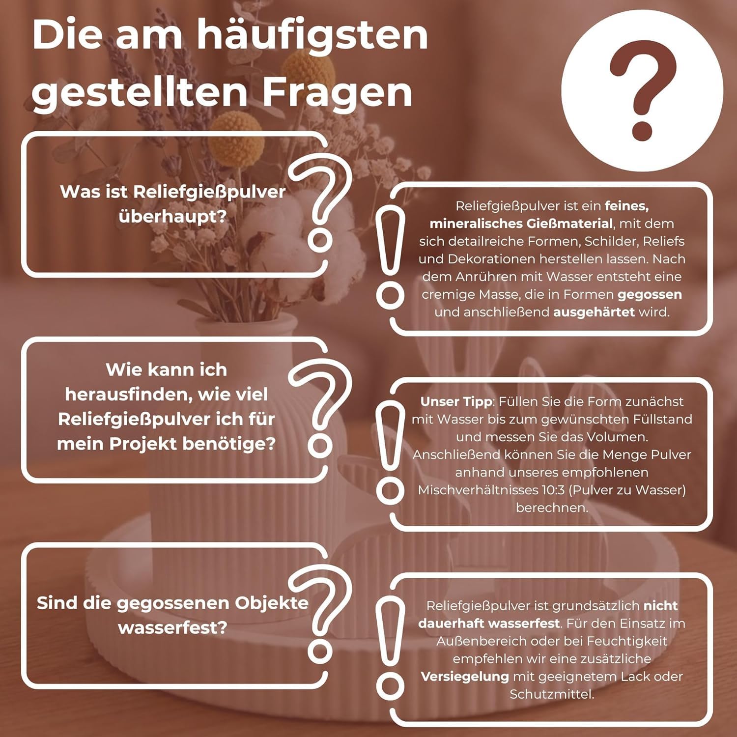 Metzler® Gießpulver extra weiß blasenfrei und detailtreu für glatte Oberflächen vielseitig einsetzbar zum Basteln von Figuren Deko Untersetzern und Vasen geruchslos schnelltrocknend 10 kg
