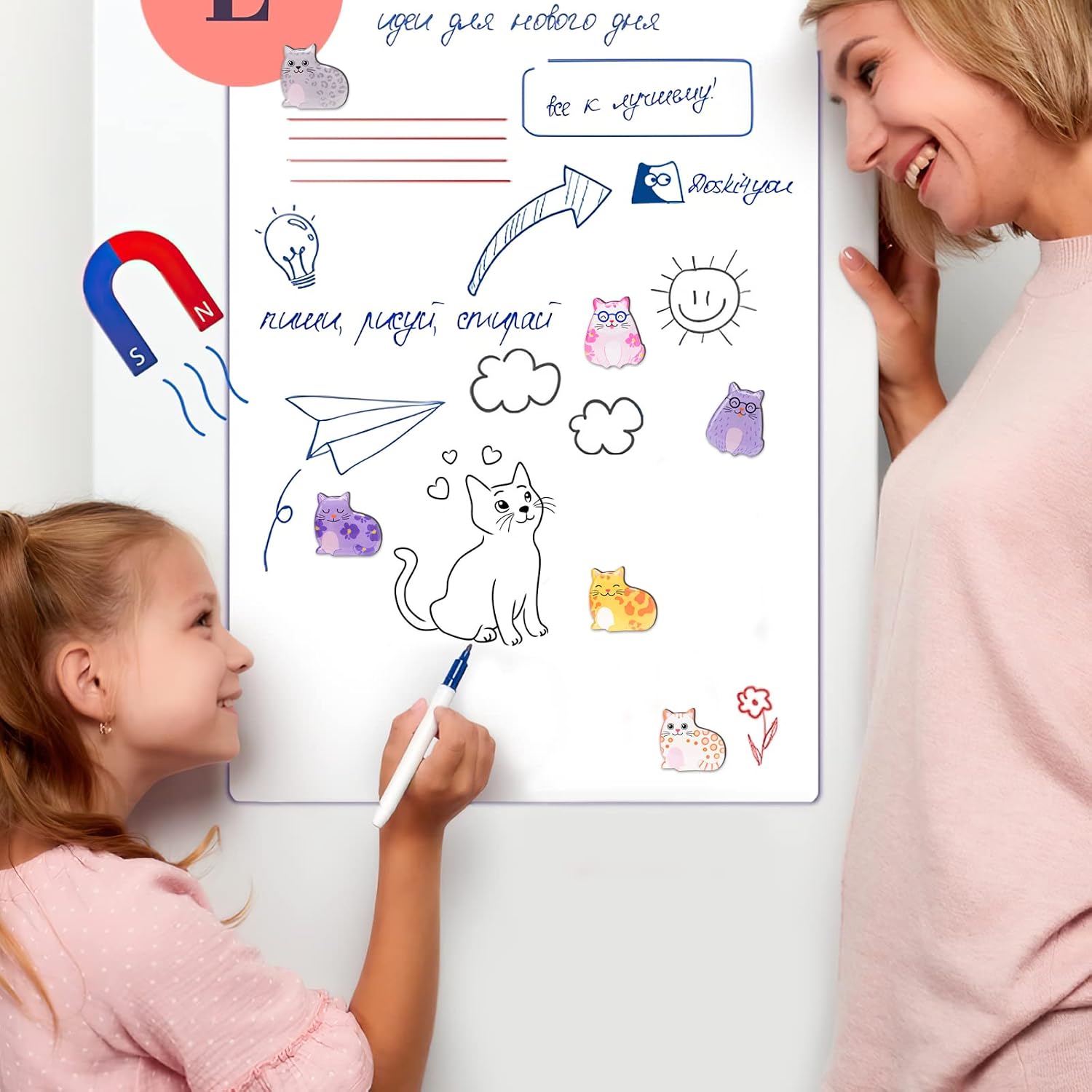 MORCART 30PCS Cat Magnets for Fridge, Cute Magnets for Refrigerator Locker Whiteboard Decorative Magnetic Board Cabinets Classroom Office Cubicle School Gift for Adult image 5
