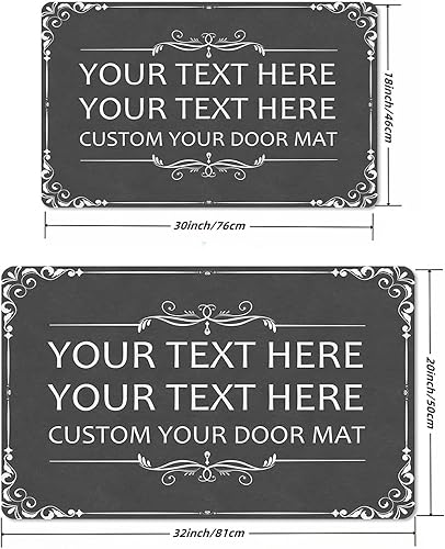 Miniatura 3 de Personalized Text/Logo/Photo Doormat - Custom Welcome Mat with Non-Slip Backing Indoor/Outdoor Customized Home Entrance Bathroom Kitchen Camping Mats