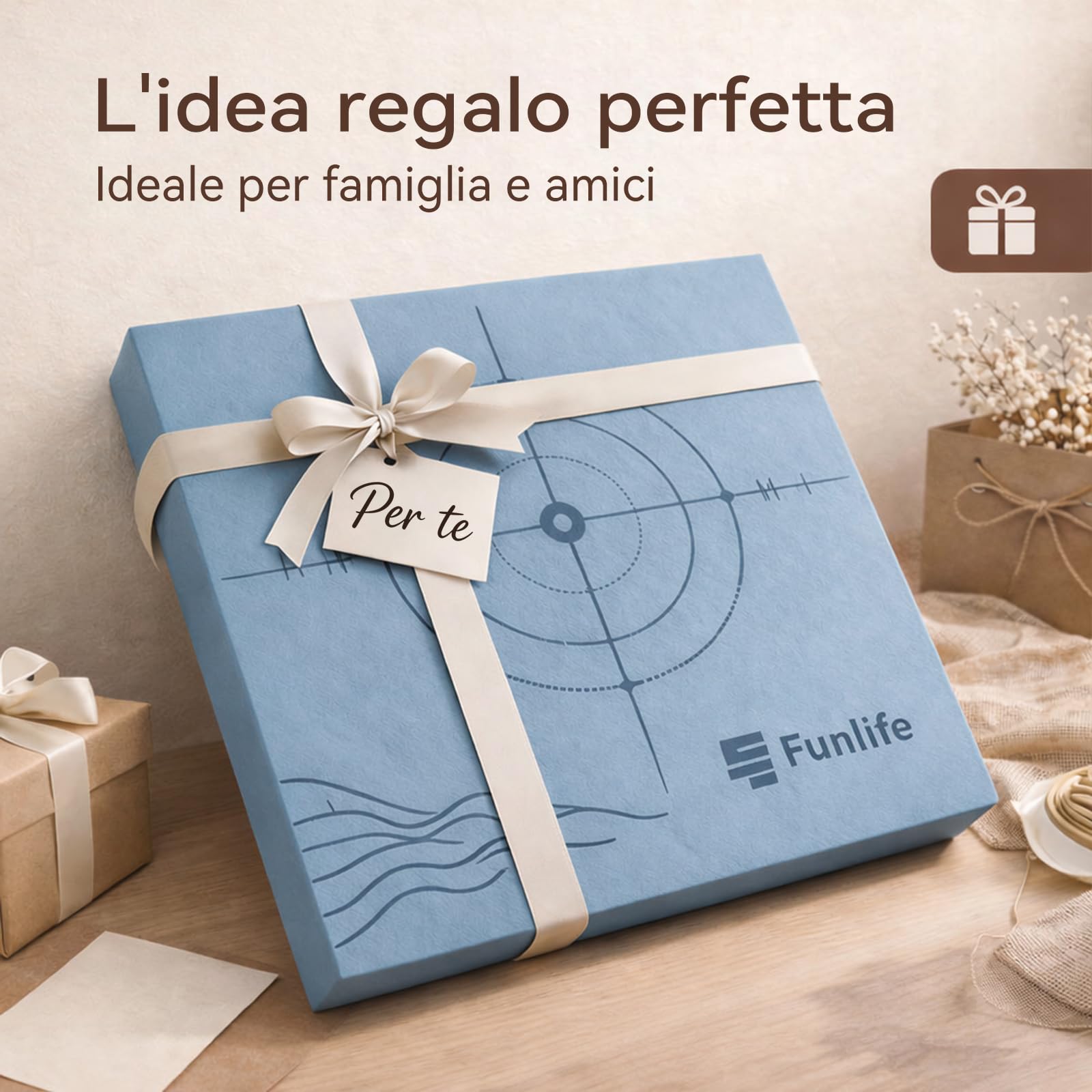 FunLife Balance Pad 40x40x5 cm – Cuscino per l'equilibrio per Fitness, Yoga e Fisioterapia, Trainer per la stabilità, Antiscivolo Fino a 150 kg