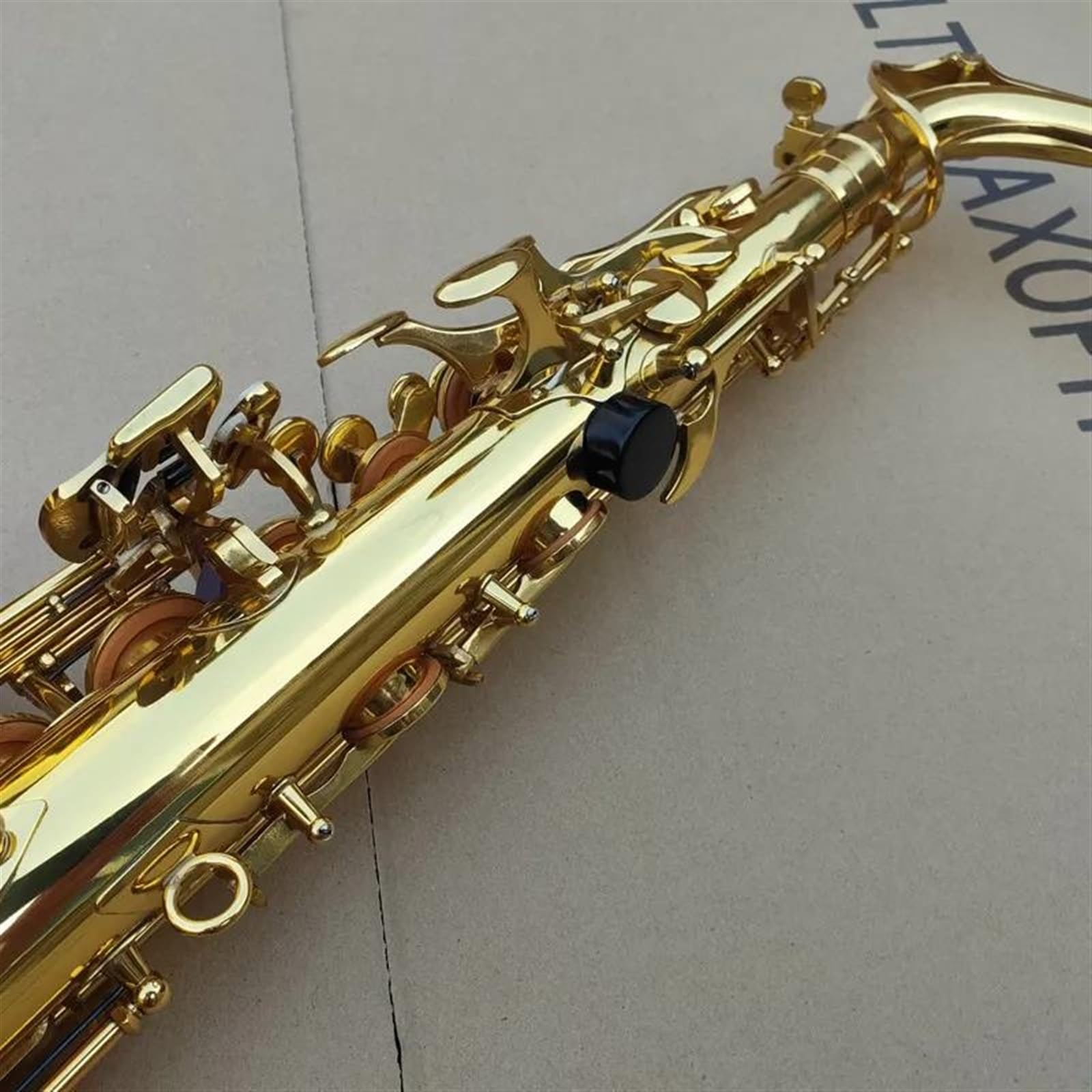 Saksofon Saksofon Altowy Eb Tune Instrument Muzyczny Z Mosiądzu Złoty Lakier Saksofonowy Z Ustnikiem W Obudowie (Color : Leather bag)