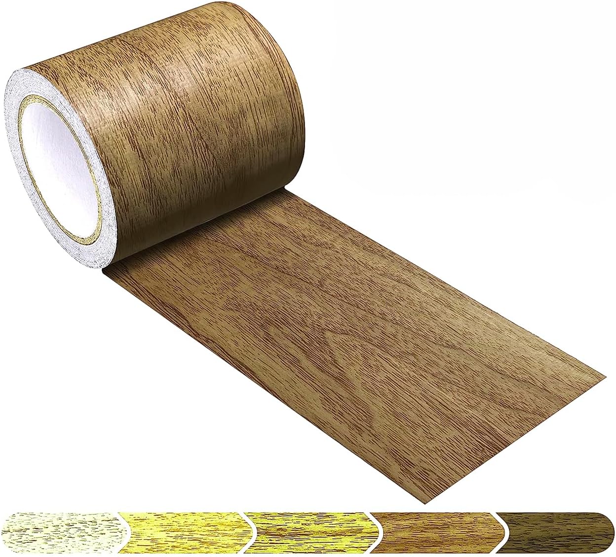 5M Woodgrain Patterned Duct Tape Wood Effect Repair Adhensive Duct Tape for Furniture Door (Antique Oak)