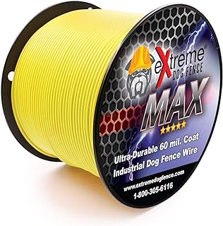 Yellow Maximum Performance Dog Fence Wire - 2000 Ft. 14 Gauge Wire with Ultra Thick 60 Mil Polyethylene Protective Jacket - Designed for Max Life Reliability and Low Signal Loss - Universal Compatible