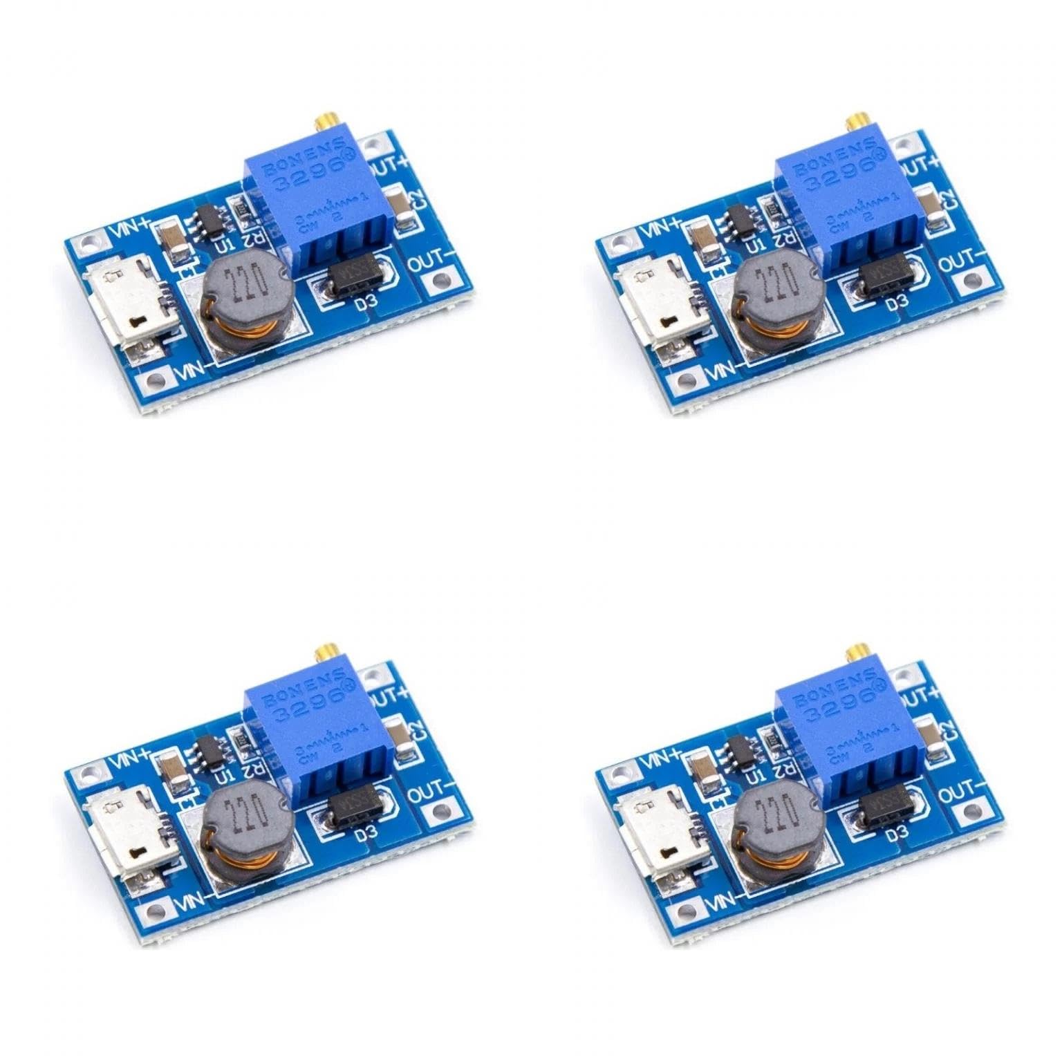 (4 pc) Pro3D MT3608 XY-016 DC-DC Step Up 2A 5V/9V/12V/28V Power Module with Micro USB-image-20