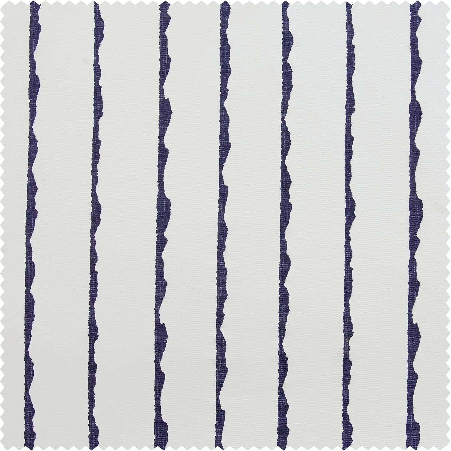 HPD Half Price Drapes Printed Cotton Room Darkening Tie Up Curtains for Windows - 46 x 63 Roll Up Balloon Curtain for Living Room, Kitchen (1 Panel), PRCT-TUD213B-63, Sharkskin Blue Stripe