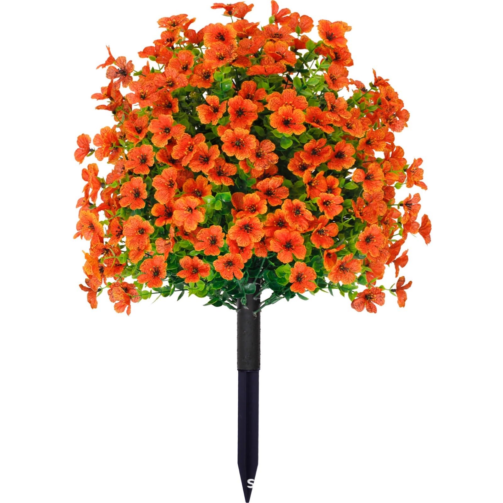 Wbcdxcbb Orangered Simulated Flowers, Violets, Ground Studs, Home, Courtyard, Garden Decoration 1Pcs(Orangered)