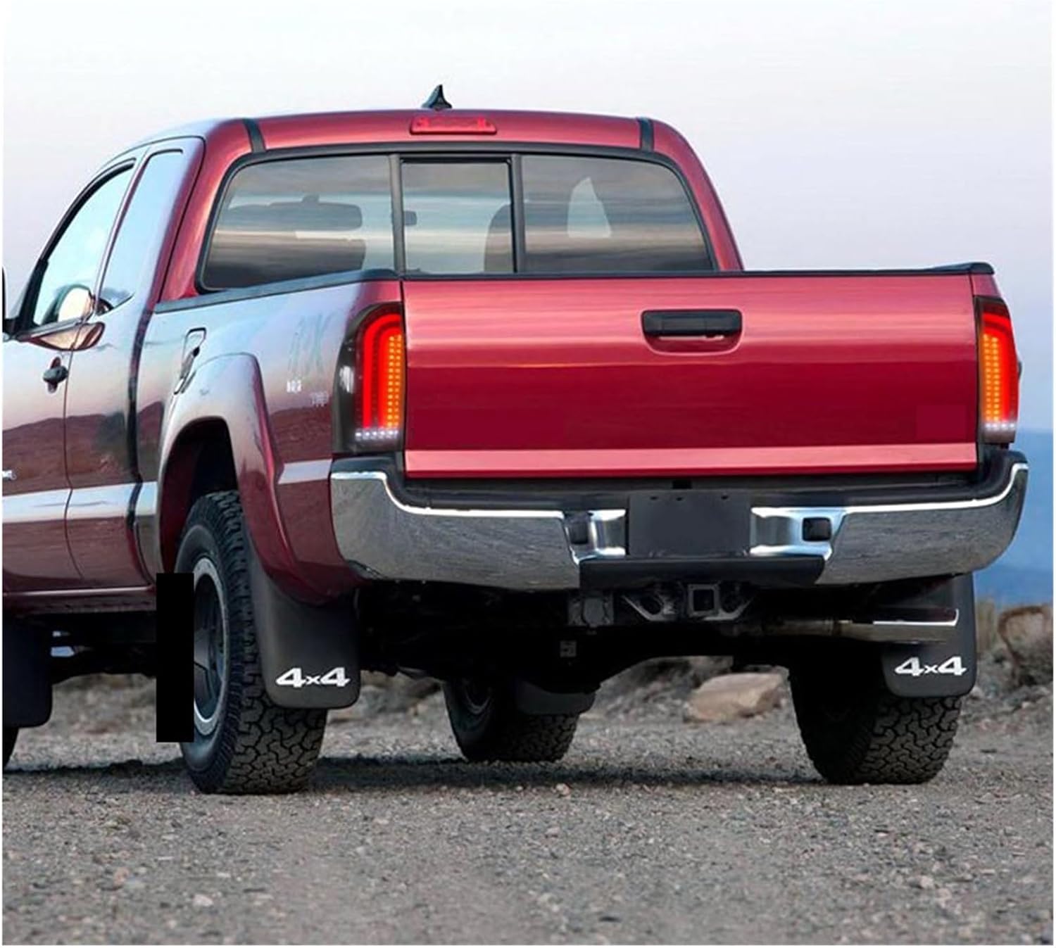 Compatible for Toyota Tacoma 2005 06 07 08 09 10 11 2012 2013 2014 2015(Smoke Cover) 2PCS Car Rear Brake Lamp Tail Light Assembly Turn Signal Lights (Red Cover)