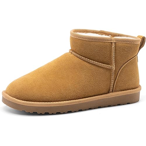 Bruno Marc Men's Winter Boots Cozy Suede Leather Cold Weather Outdoor Casual Warm FuzzyClasic Short Boots