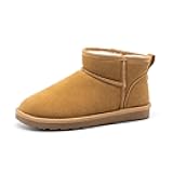 Men's Winter Boots Cozy Suede Leather Cold Weather Outdoor Casual Warm FuzzyClasic Short Boots