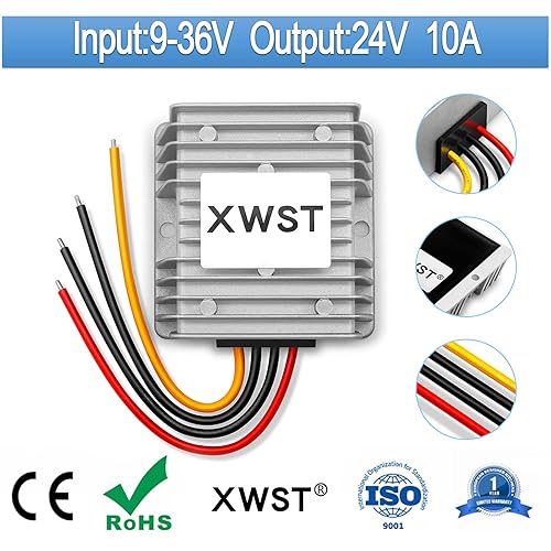 Miniatura 2 de DC Estabilizador de CC 9V-36V a 24V Boost Buck Converter Fuente de alimentación 10A 240W Regulador de voltaje impermeable Auto Step Up Down 24V Volt
