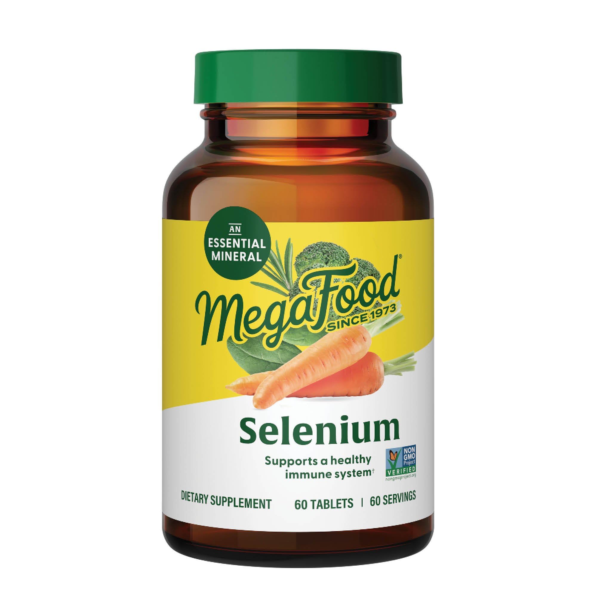 Selenium 50 mcg, Selenium Supplement with Food and Herb Blend - Immune Support - Vegan, Non-GMO - Made Without 9 Food Allergens - 60 Tablets (60 Servings)-2 Month Supply