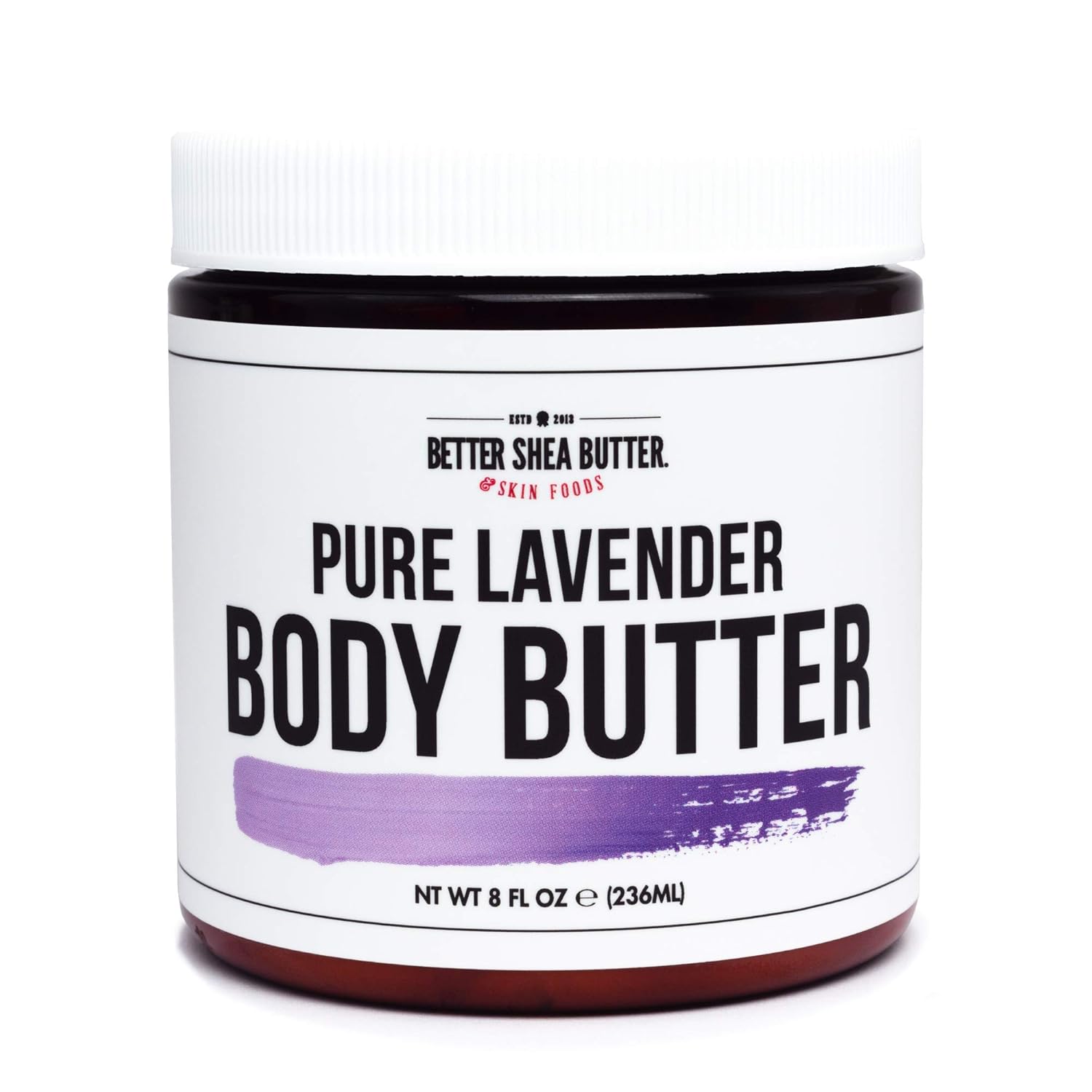 Pure Lavender Whipped Body Butter for Dry Skin - Intense 24-Hour Hydrating Cream with Shea Butter - Scented with 100% Pure Essential Oils - Paraben Free, Non Greasy, No Synthetic Fragrances - 8 oz : Beauty & Personal Care
