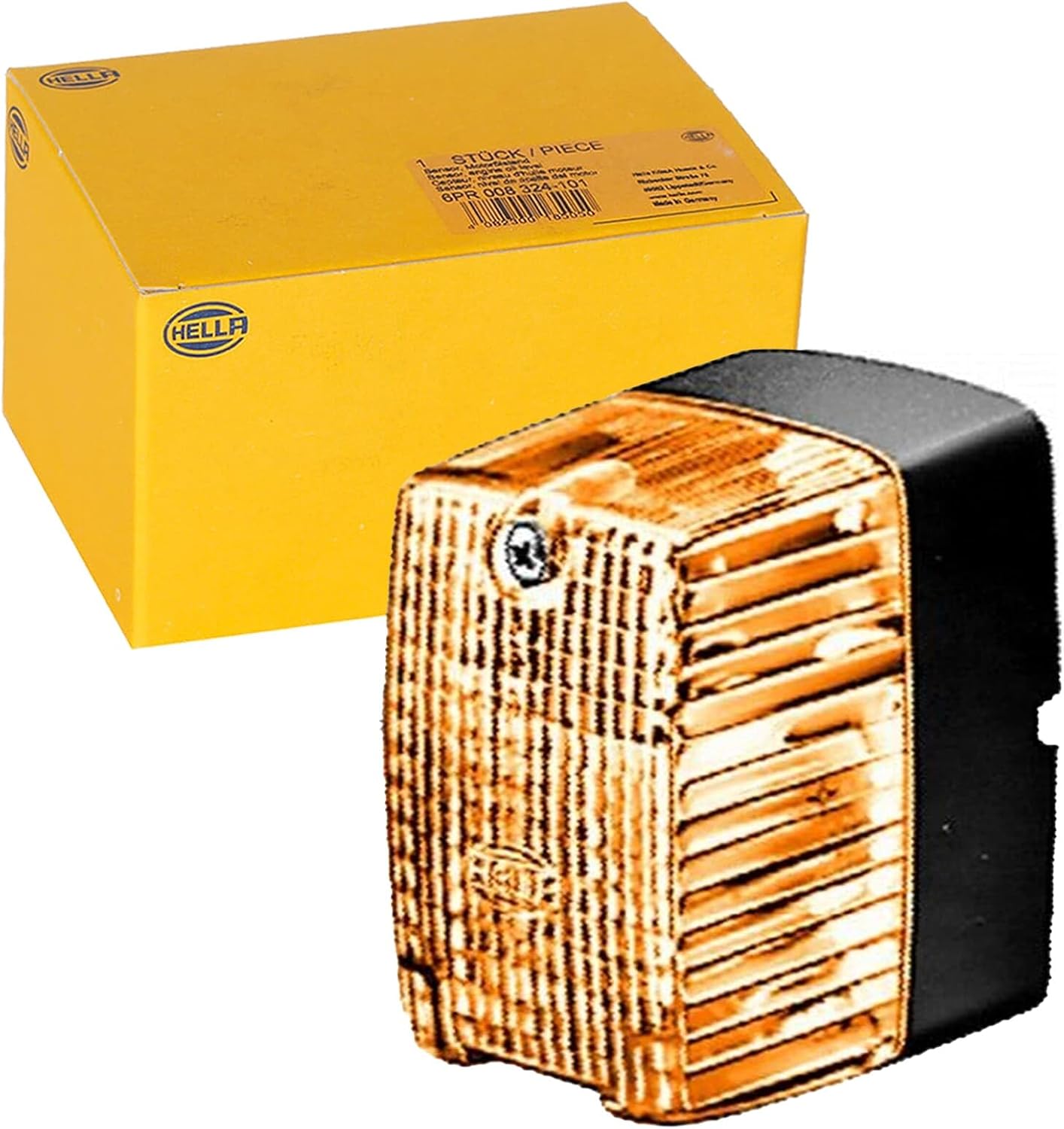 HELLA 2BM 002 652-051 Auxiliary Indicator - Bulb - 12V - Lens Colour: Yellow - left/right/Lateral Mounting
