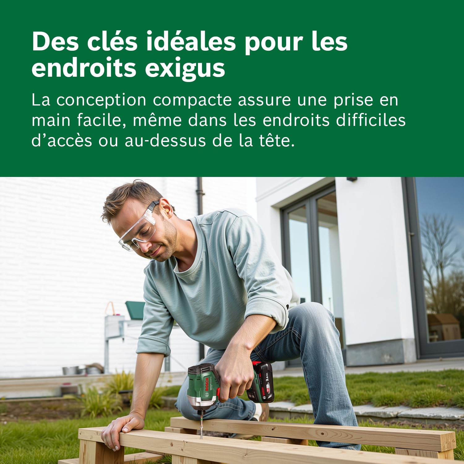 Bosch 18V System visseuse à chocs sans fil UniversalImpactDrive 18V-210 (visseuse à chocs puissante et compacte pour le travail du bois)