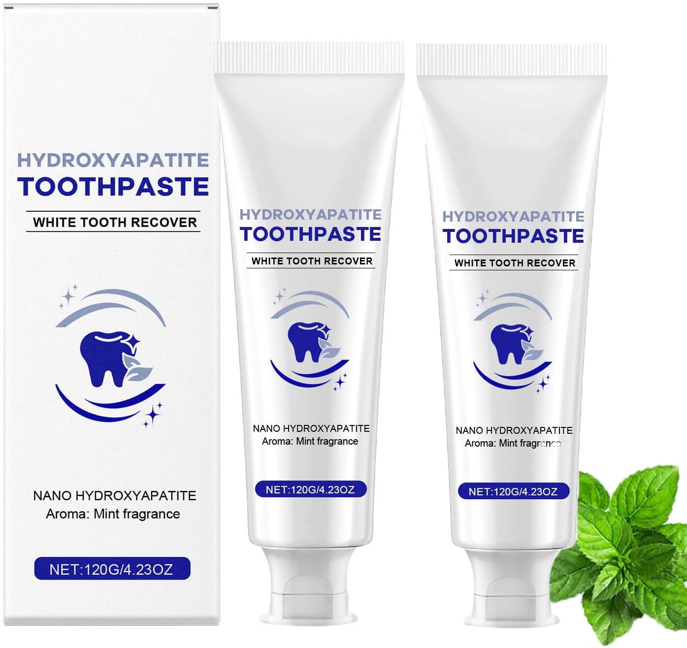 Hydroxyapatite Toothpaste, Refreshing Mint Toothpaste for Enamel Protection, Fluoride-Free Formula, Natural Ingredients Fresh Breath & Long-Lasting Shine (2)