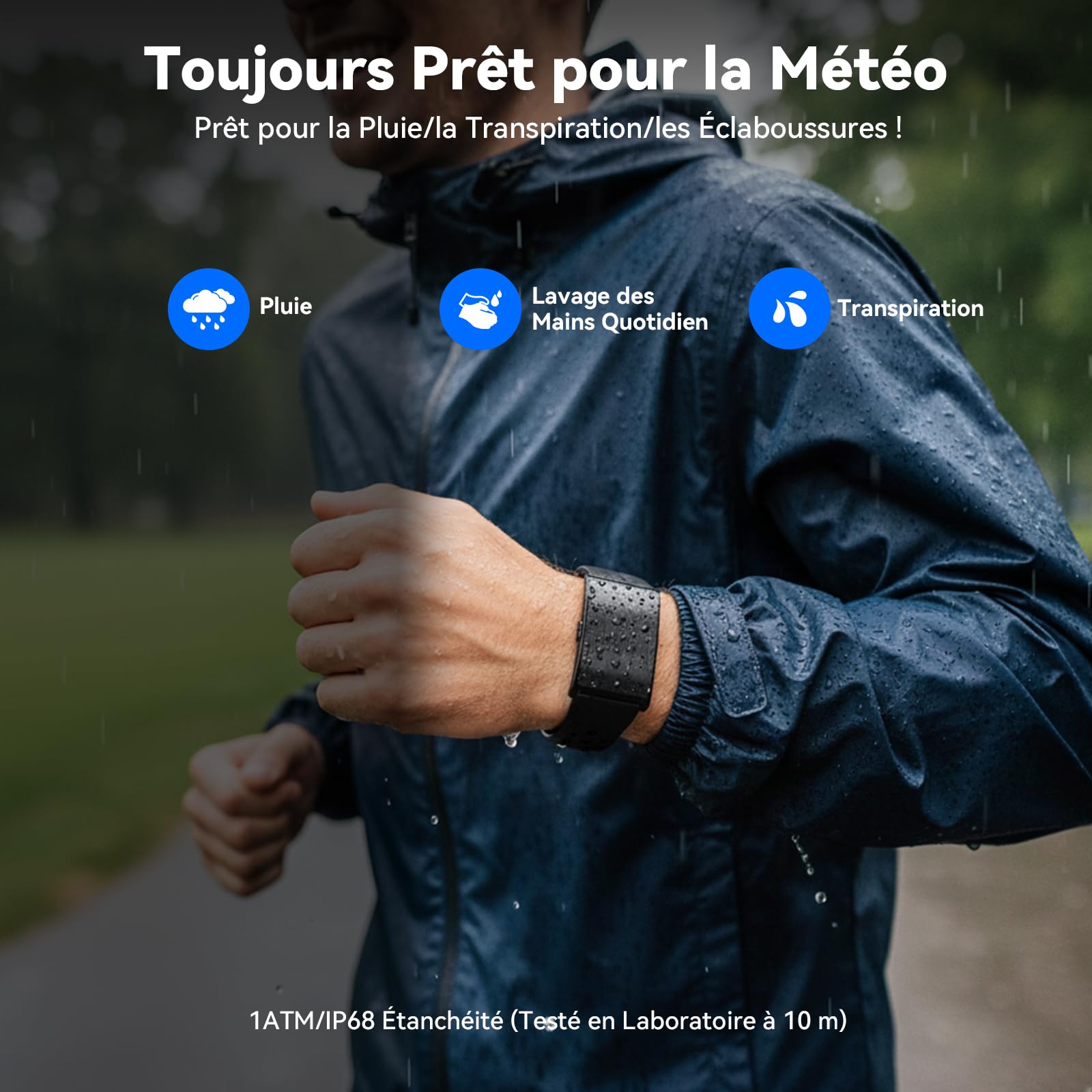 Bracelet Connecté sans Écran Homme Femme, Fitness Tracker 24/7 Suivi Activité et Sommeil avec Fréquence Cardiaque, Analyse IA, 60 Jours d’Autonomie, 170+ Sports, sans Abonnement