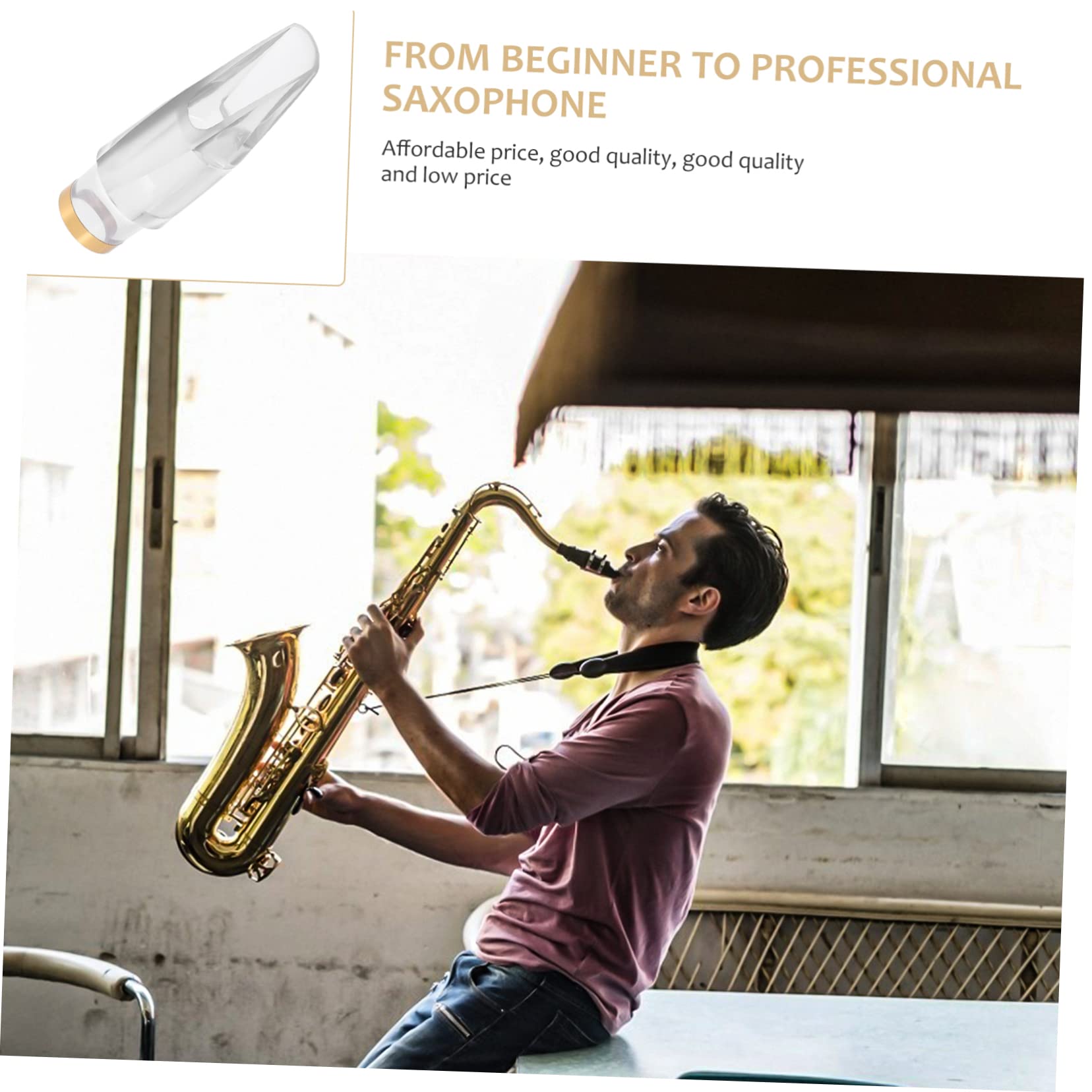 Toyvian 3pièces Bec De Saxophone Alto Transparent Accessoire Professionnel Pour Améliorer Le Remplacement Pour Musiciens Débutants Et Confirmés