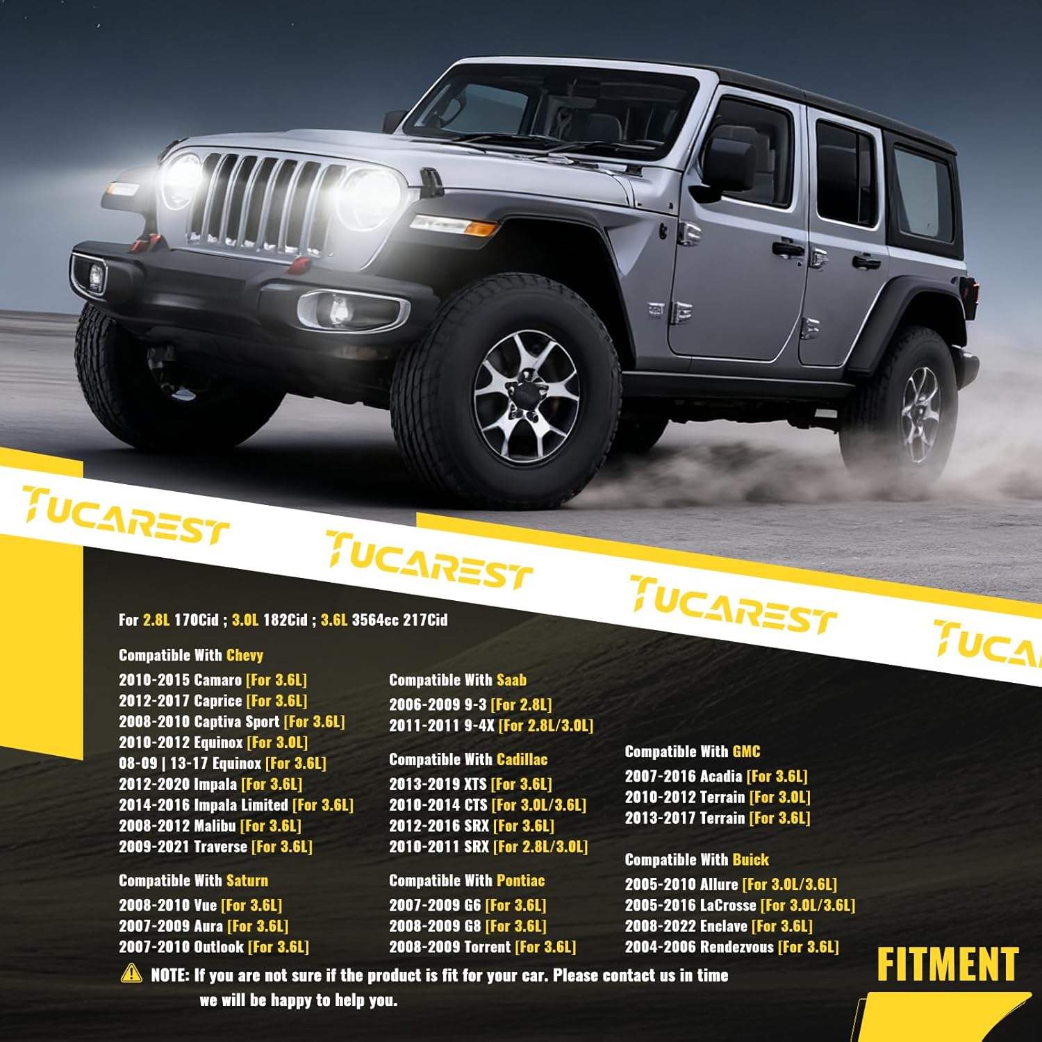 TUCAREST 38397 (For 3.0L/3.6L) Drive Belt Tensioner Fit For 05-16 Bu-ick LaCrosse 08-22 Enclave /10-16 Cadillac SRX /08-17 Chevy Equinox 12-20 Traverse /07-16 G-MC Acadia [# 12626644‎ 1754078J00]