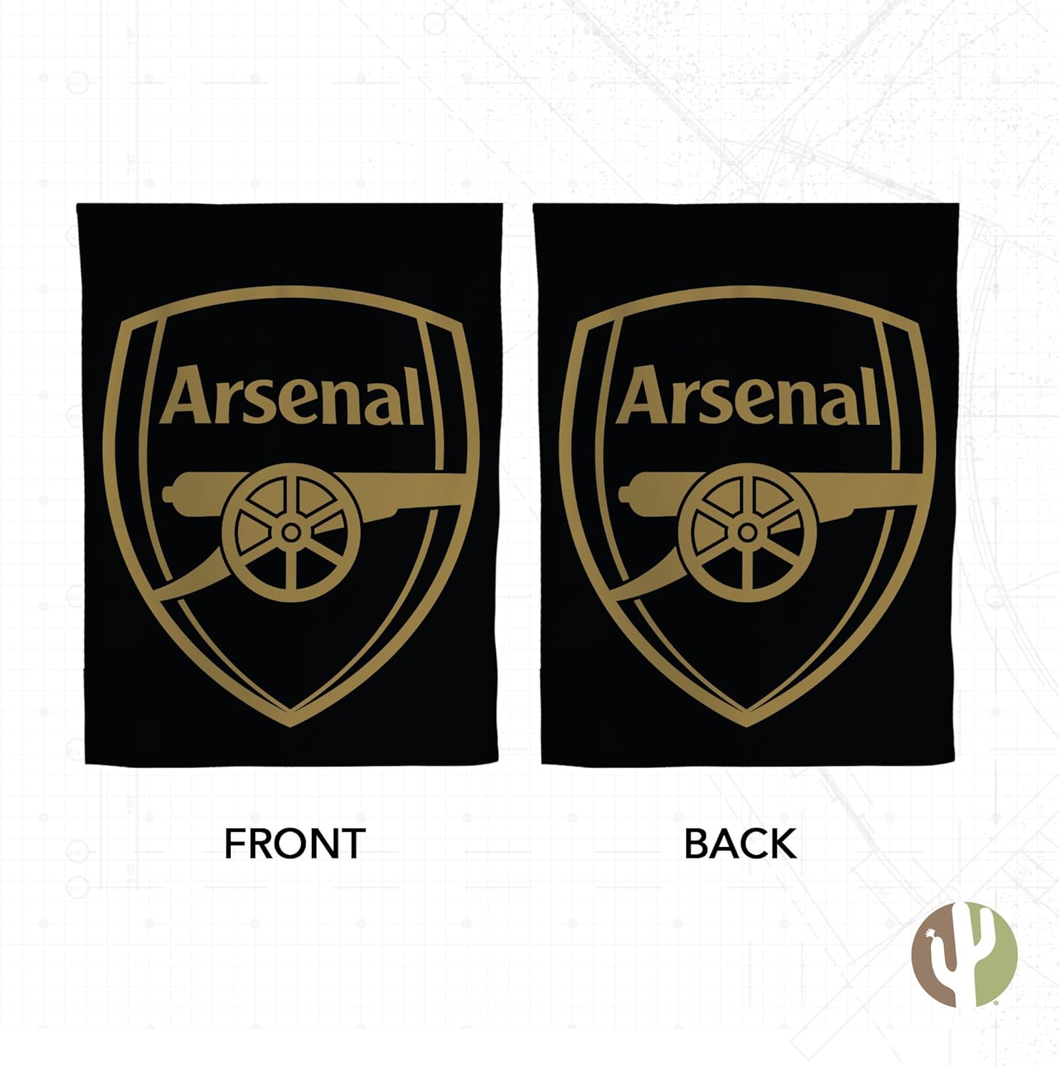 Desert Cactus Arsenal FC Football Soccer Gunners Banner Flag - 40 x 30 inch Double-Sided 3-Ply Banner for Indoor/Outdoor Use, Durable College Spirit Flag (House Flag B) - Image 2