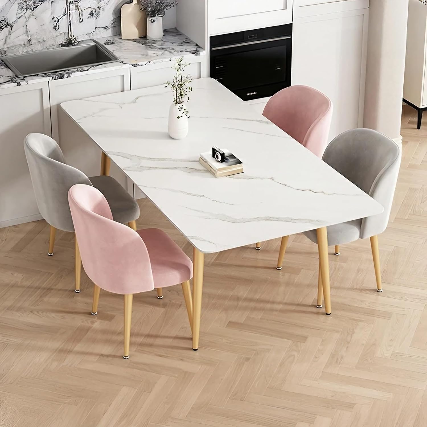 MUTUKI ダイニングテーブル140cm 北欧風 セラミック天板 2人4人