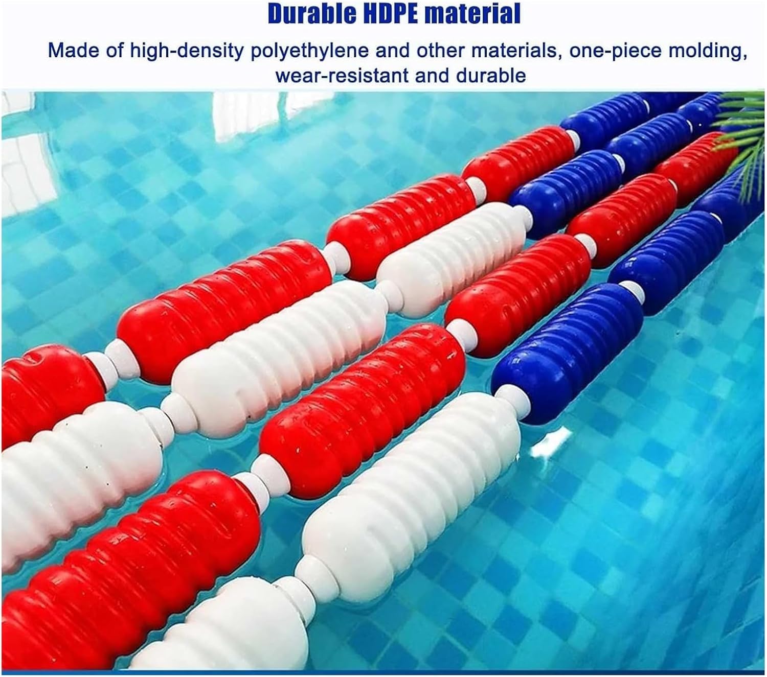 Pool Buoy,Pool Divider Rope Float, Lane Divider,Decoration Pool Safety Floating Line, Customizable Length Rope Float, Buoy Marker