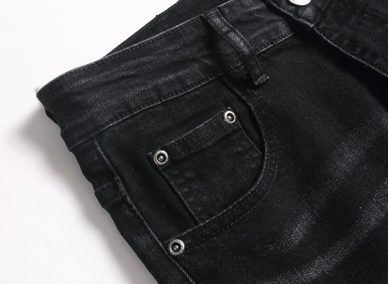 OIIIO Men's Retro Straight-Fit Stretch Jean - Image 7