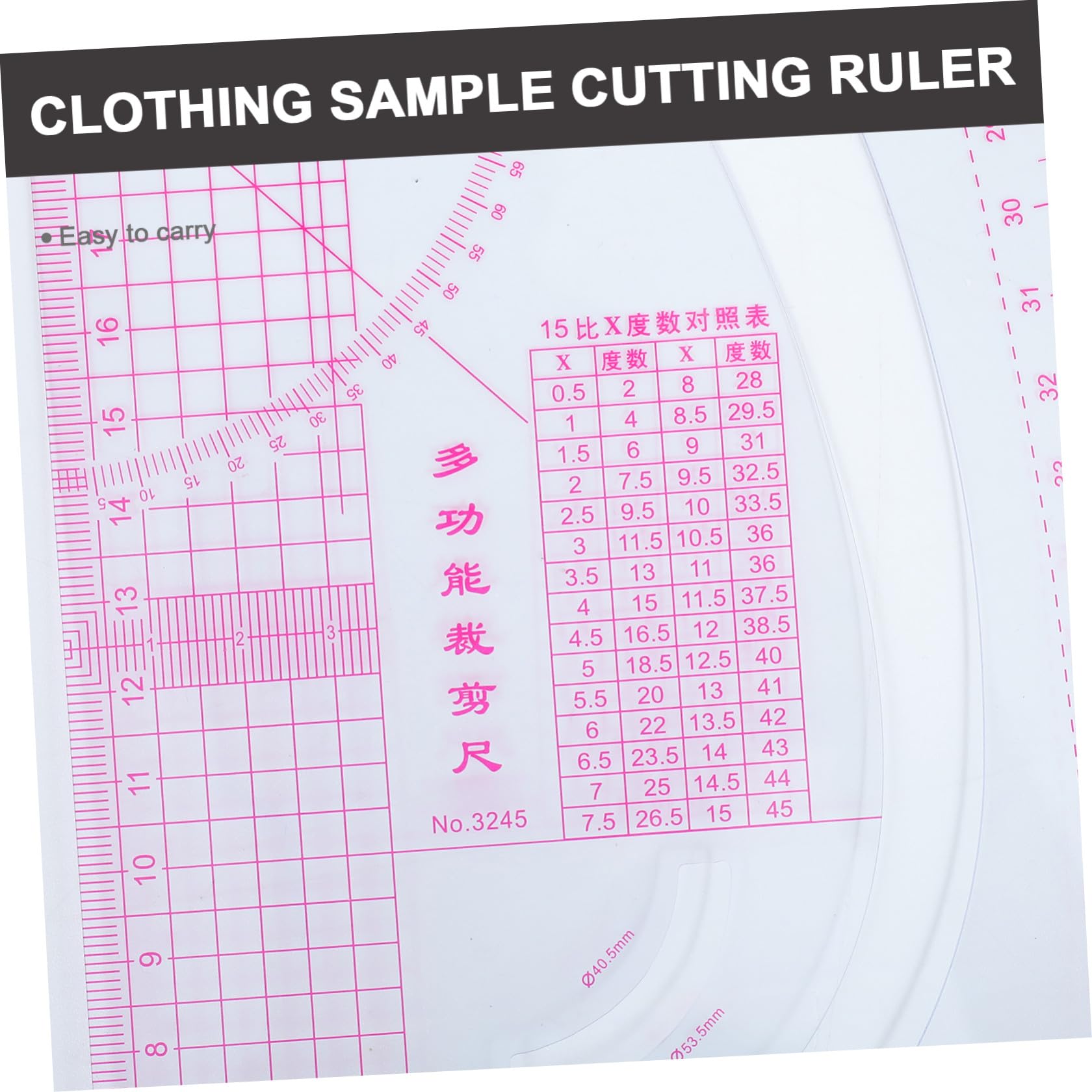 Regla de Costura Multifuncional 6 Piezas para Corte y Patchwork de Ropa, Regla Curva Flexible y Resistente para Pruebas y Confección, Herramienta de Precisión para DIY y Diseño