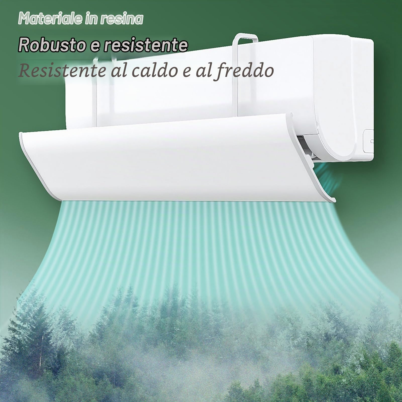 Deflettore Condizionatore Universale Rinforzato, Deflettore Aria Condizionata Split e a Parete, Pannello Anti-Flusso Diretto per Casa e Hotel(86x20cm/34x8in)