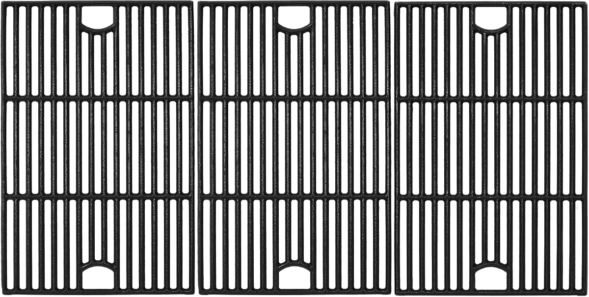 720-0896 Grill Grates Replacement Part for Nexgrill 6 Burner 720-0896B | 17 inch, for 720-0898 720-0896X 720-0896E Gas Grill, Cast Iron Cooking Grids for Nexgrill 6-Burner Deluxe 720 0896b Gas Grill