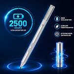 Pen for Surface Pro 11/10/9/8/X, Surface Laptop/Book/Go/Studio, Kobo | Palm Rejection, 1024 Pressure, 2500H Battery Life Active Stylus Pencil for Student Note-Taking & Artist Business Drawing