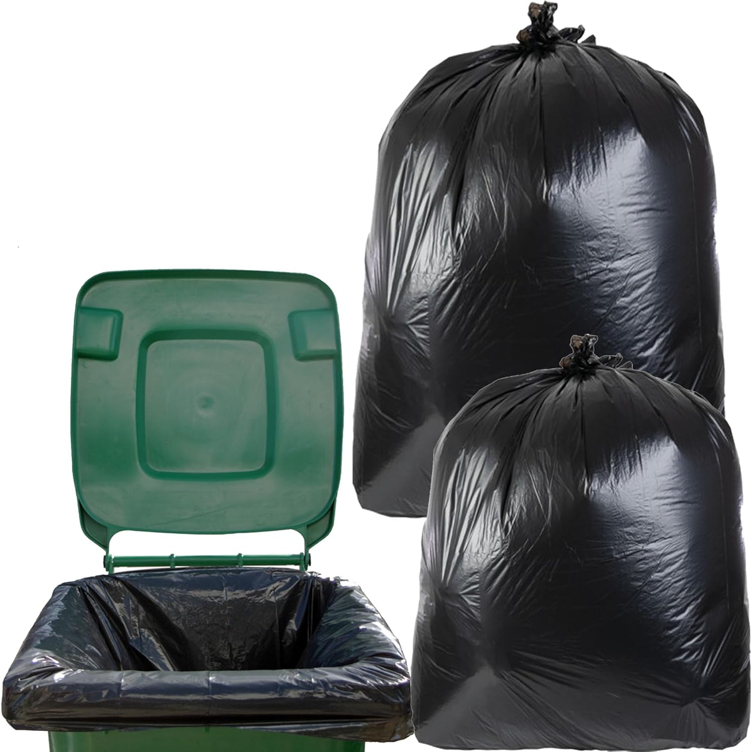 Garden Waste Large Black Bin Bags Black Wheelie Bin Liners 240L
